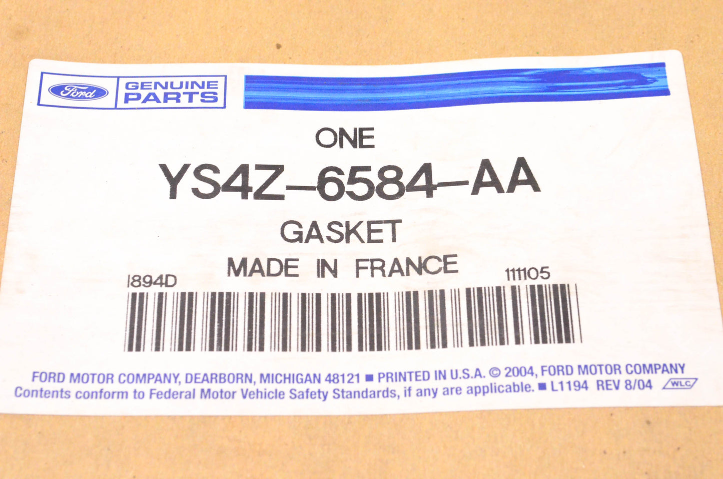 New OEM Ford YS4Z-6584-AA 2000 Ford Focus Valve Cover Gasket NOS
