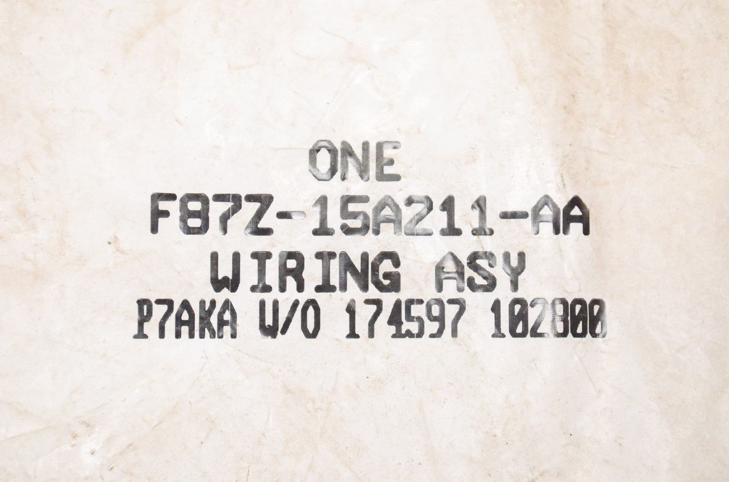 New OEM Ford F87Z15A211AA Wiring Assembly NOS