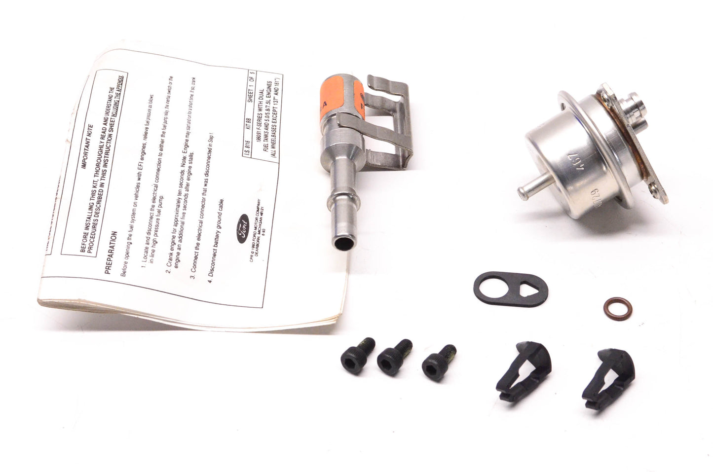 New OEM Ford Incomplete 90-91 Ford F-Series W/ Dual Fuel Tanks Fuel Filter Kit