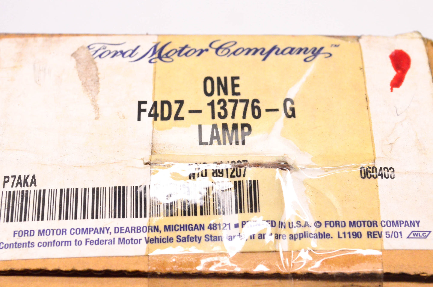 New OEM Ford F4DZ-13776-G Ford Dome Light W/Out Lens NOS
