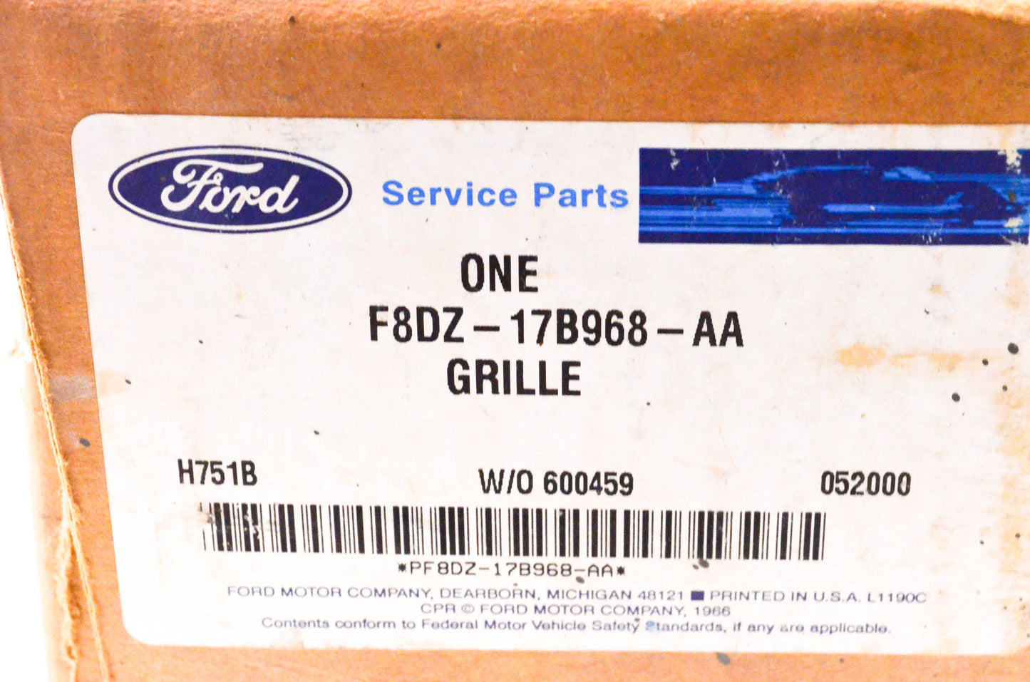 New OEM Ford F8DZ-17B968-AA 1998-1999 Taurus Grille NOS