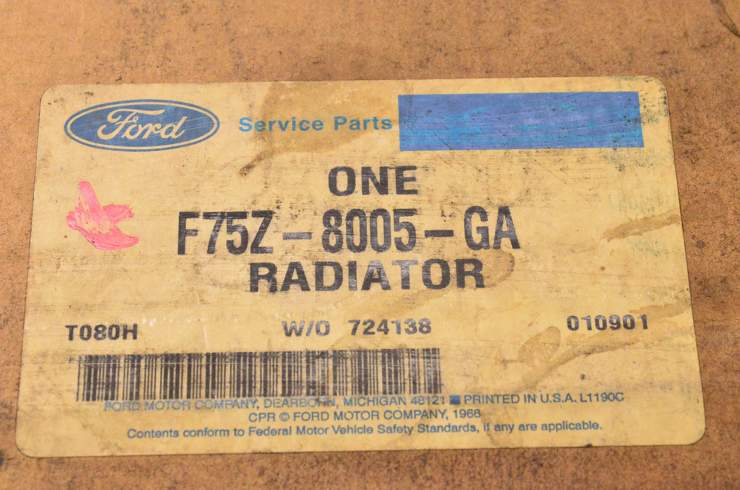 New OEM Ford F75Z-8005-GA 1997-2004 F-150/F-150 Super Duty 5.4L Radiator NOS