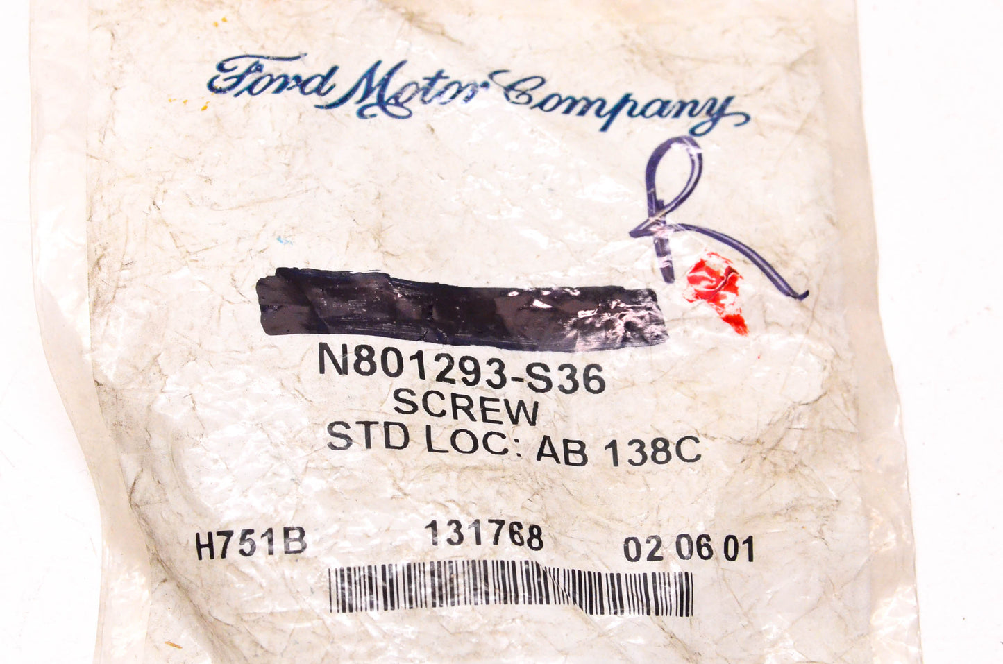 New OEM Ford N801293-S36 OEM Screw & Washer NOS