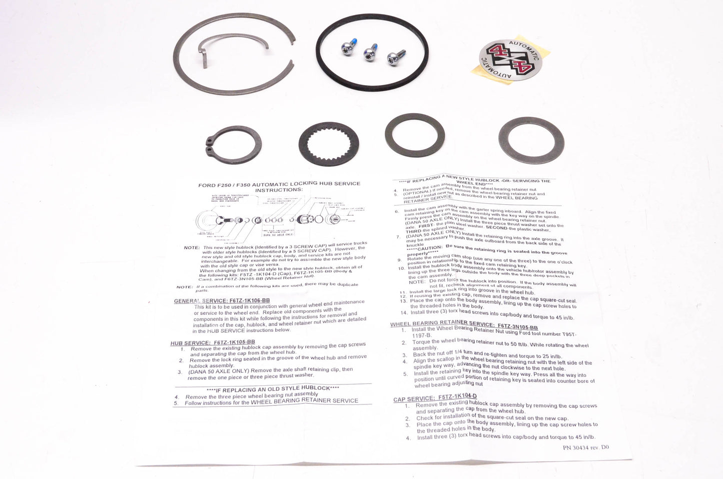New OEM Ford F6TZ-1K106-BB Hub Rebuild Kit NOS