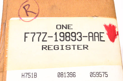 New OEM Ford F77Z-19893-AAE Right Hand Driver's Side HVAC Air Vent NOS