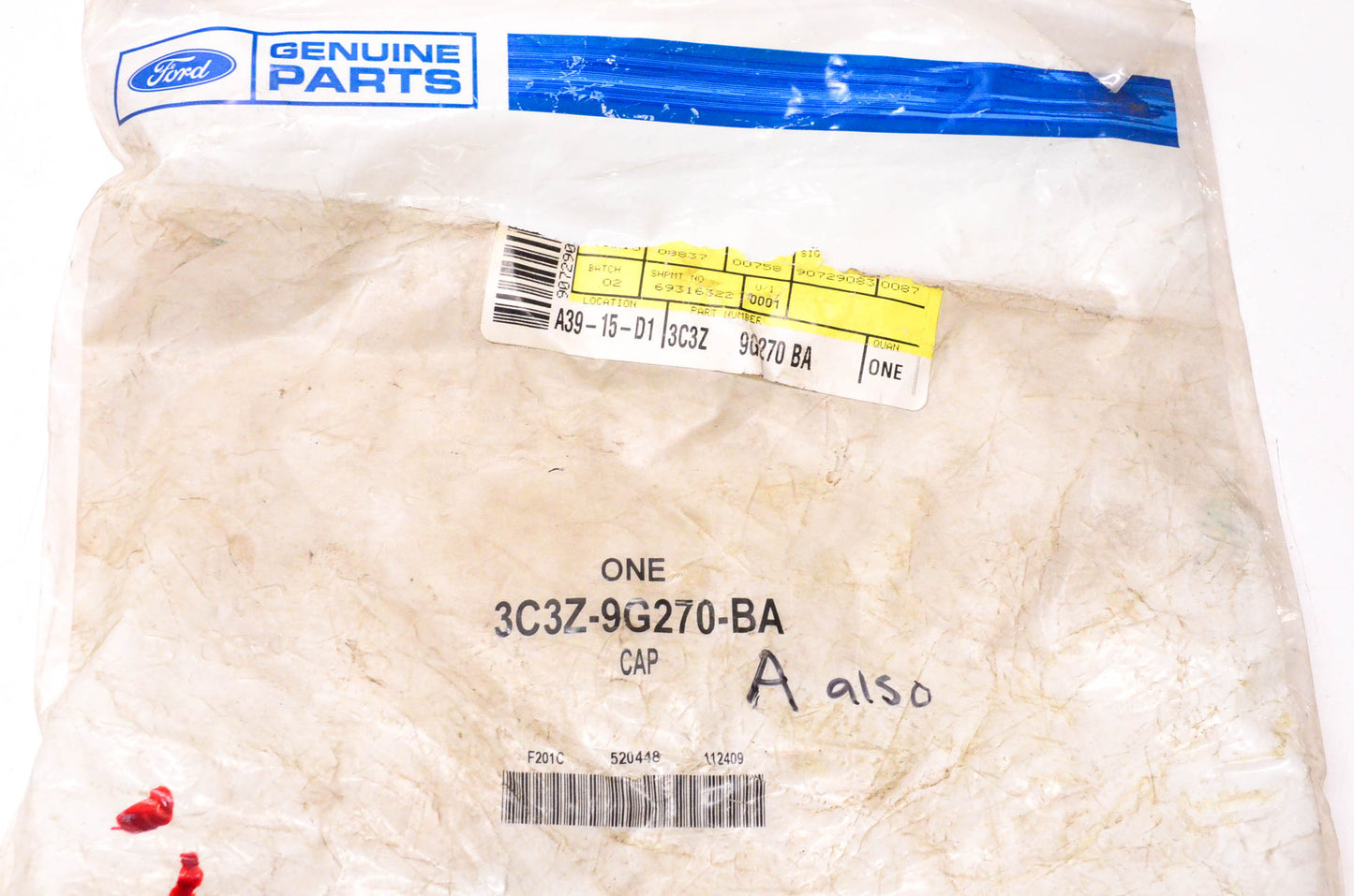 New OEM Ford 2003-2009 F-Series Super Duty Fuel Filter Cap NOS