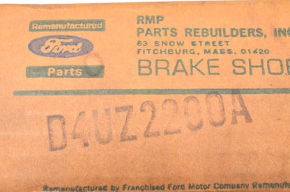 New OEM Ford D4UZ-2200-A Remanufactured Brake Shoes NOS