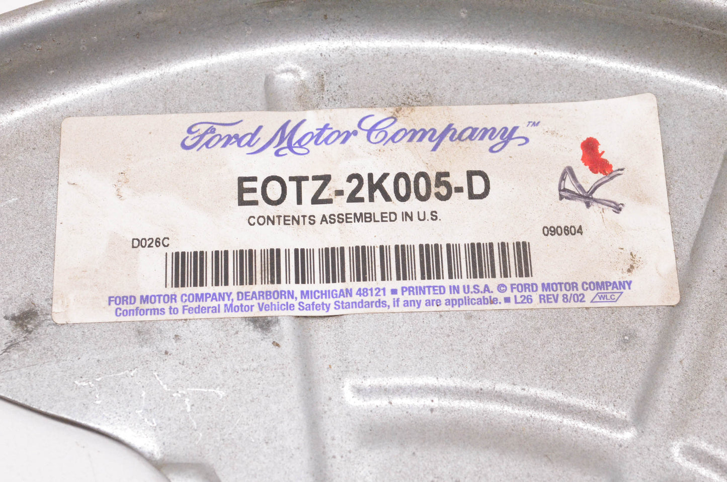 New OEM Ford EOTZ-2K005-D 1990-1992 F-150 Driver's Side Splash Shield NOS