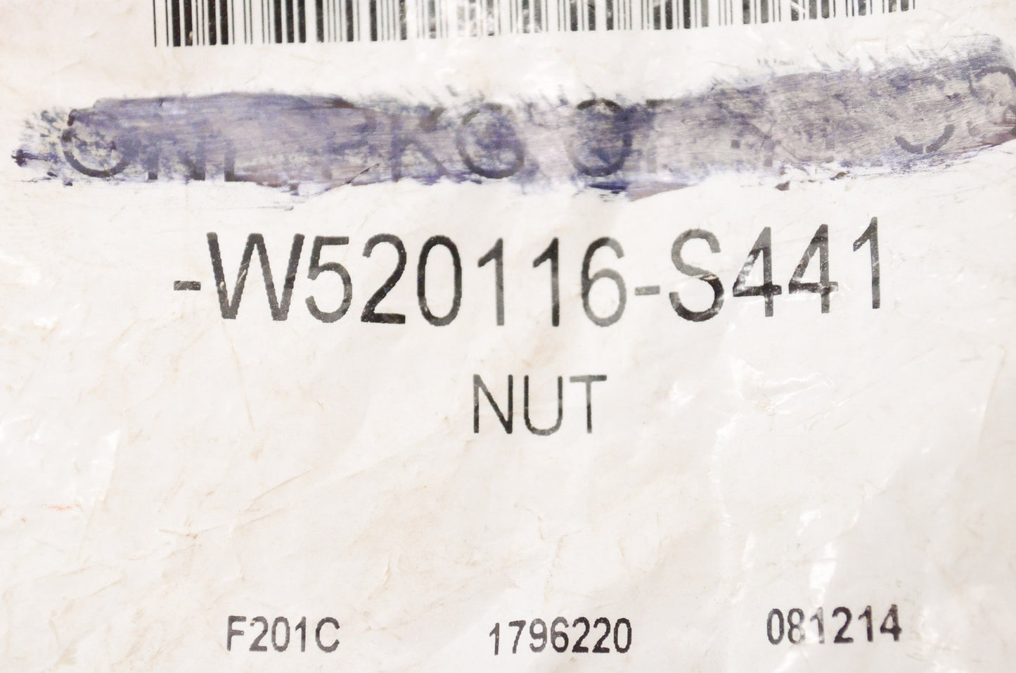 New OEM Ford W520116S441 Mount Plate Nut NOS