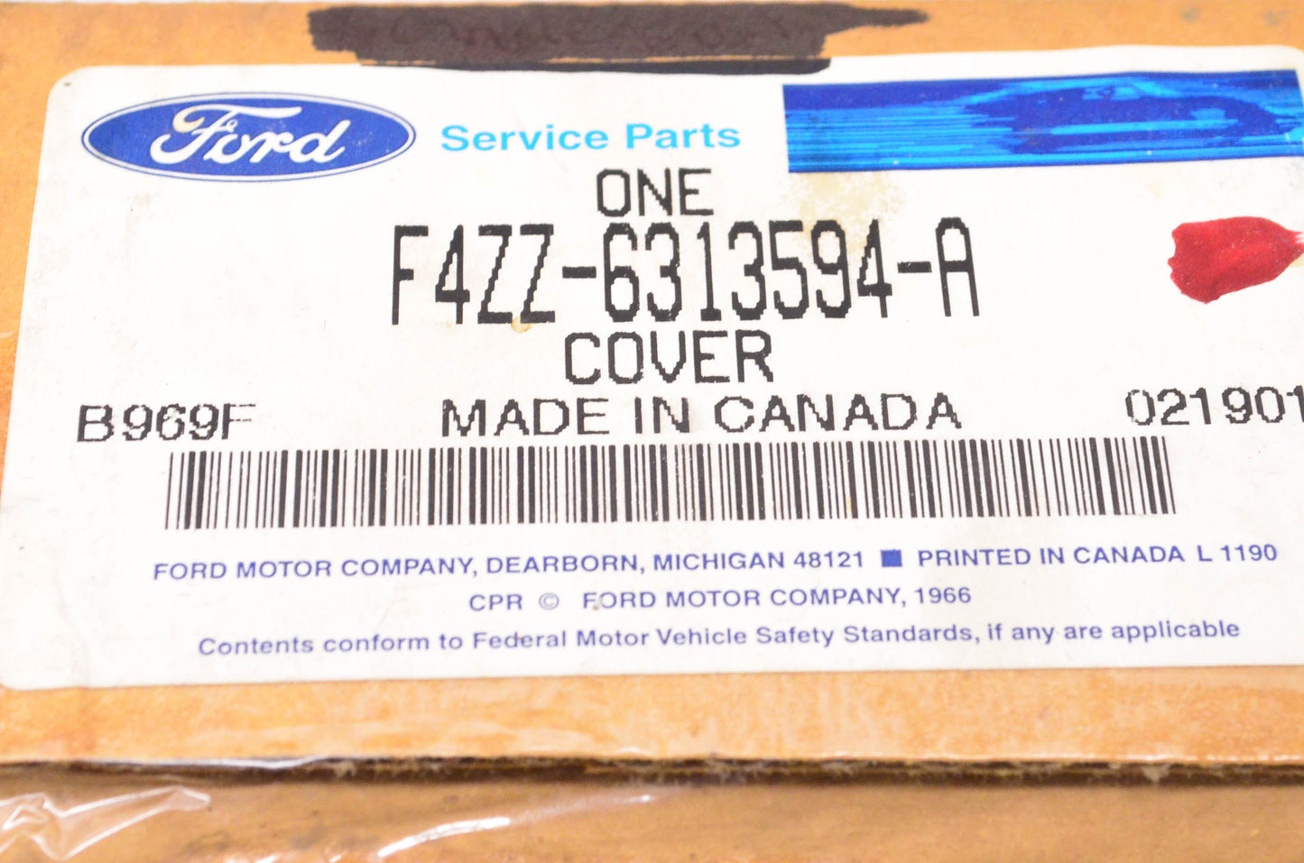 New OEM Ford F4ZZ-6313594-A, 531002949 Instrument Panel Storage Compartment NOS