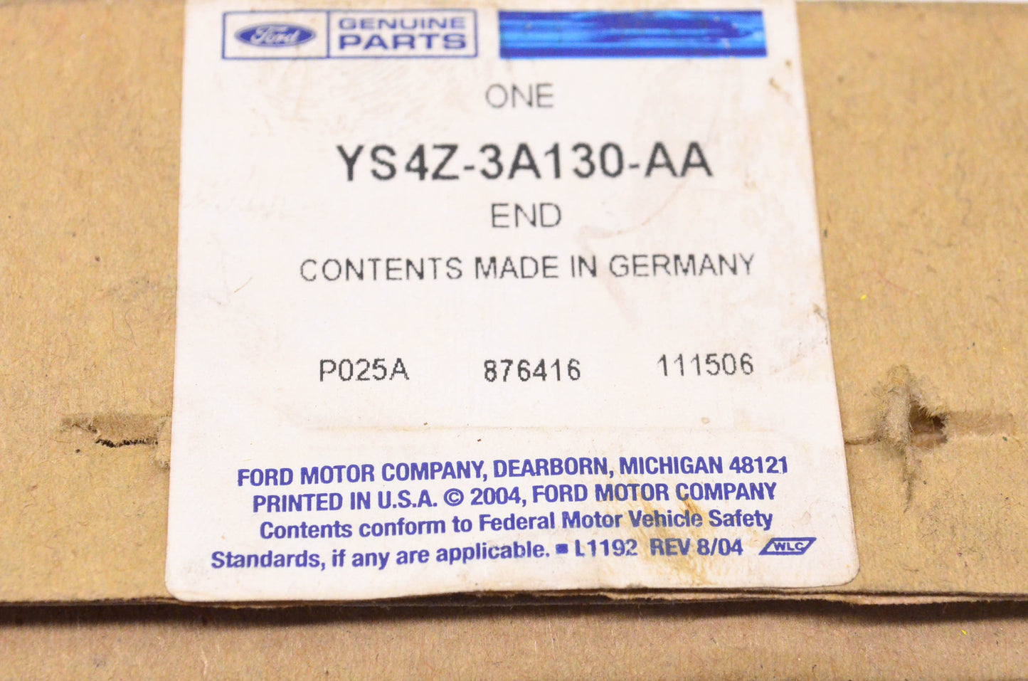 New OEM Ford YS4Z-3A130-AA Focus 2000-2003 Outer Tie Rod End NOS