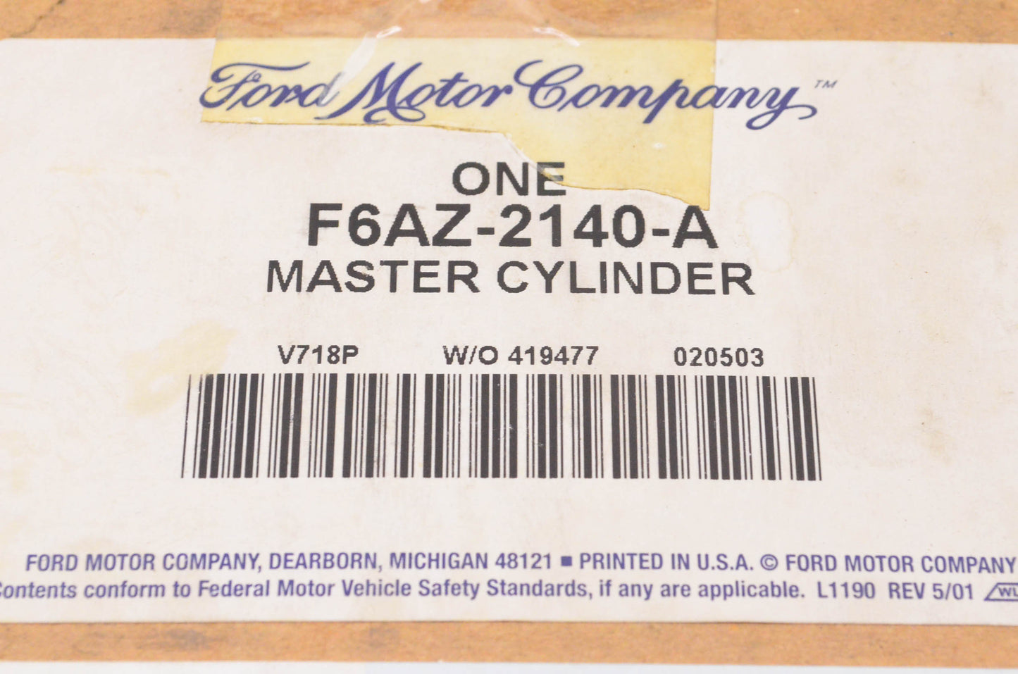 New OEM Ford 1996 Crown Victoria Mercury Grand Marquis Brake Master Cylinder NOS