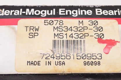 Federal Mogul 5078M 30 Engine Main Bearings .030" Qty 10 NOS