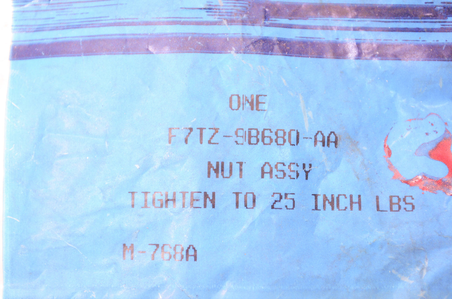 New OEM Ford F7TZ9B680AA Hex Nut Assembly NOS