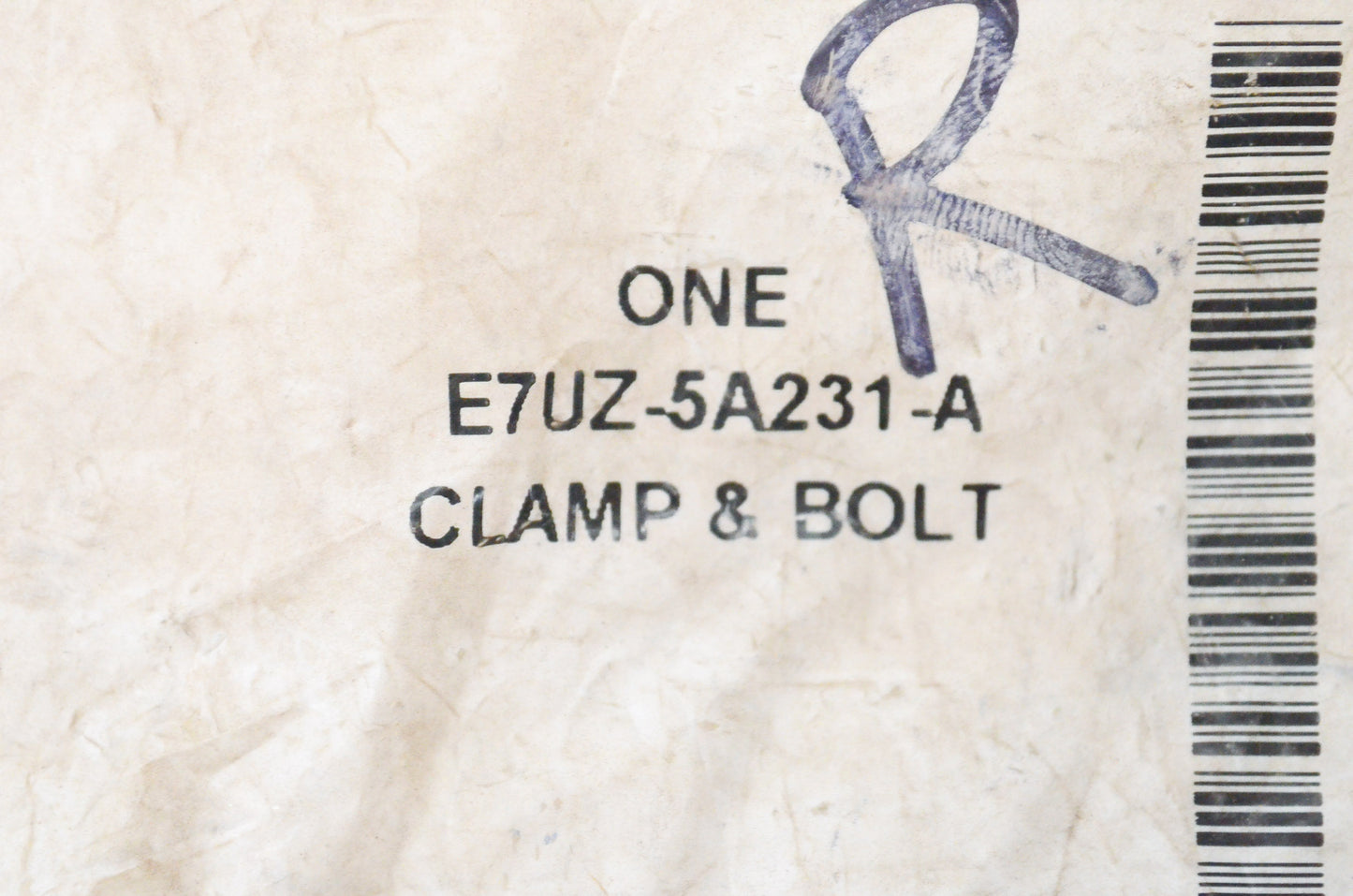 New OEM Ford E7UZ5A231A Clamp & Bolt NOS