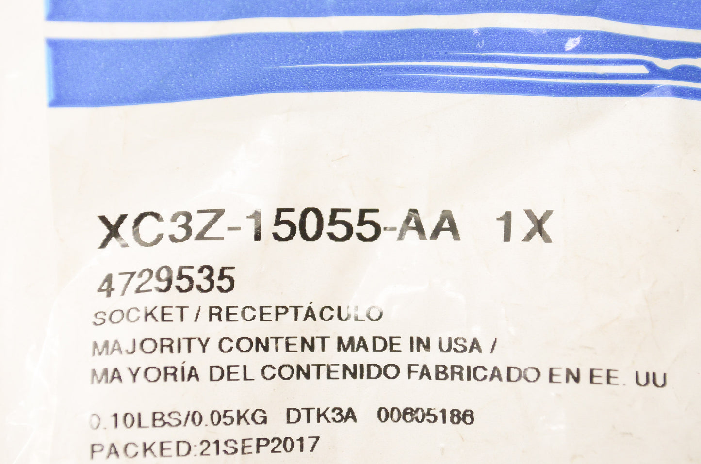 New OEM Ford XC3Z15055AA Cigarette Lighter Socket NOS