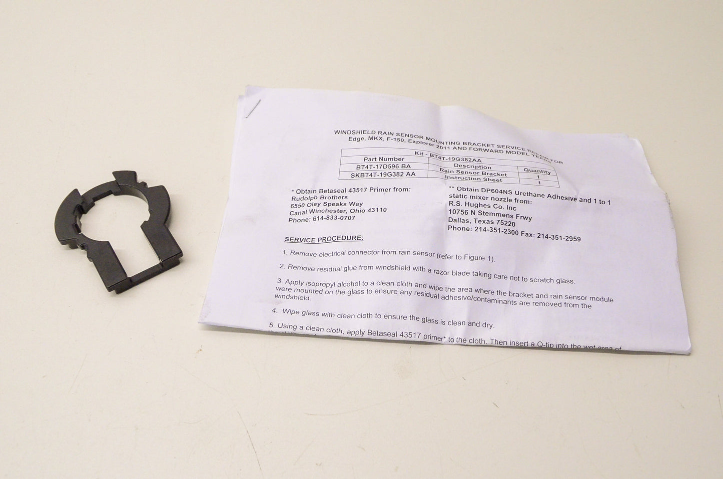 New OEM Ford BT4Z19G382A Rain Sensor Bracket NOS