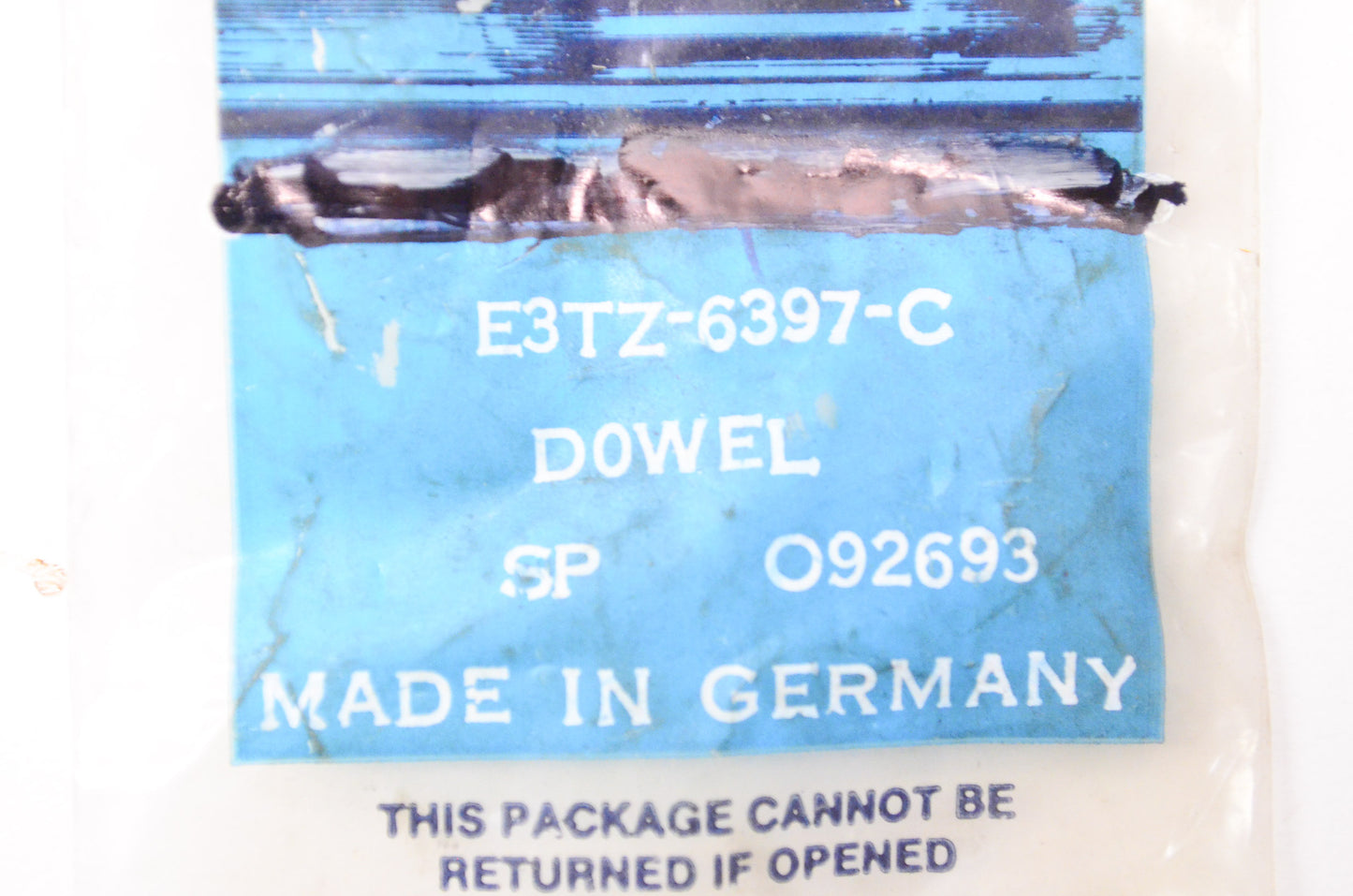 New OEM Ford E3TZ6397C Block to Flywheel Housing Dowel NOS