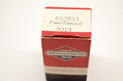 New OEM Briggs & Stratton 492833 Pawl and Ratchet Qty 2 NOS