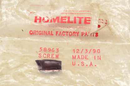Homelite 58963 Housing Screw Qty 2 NOS