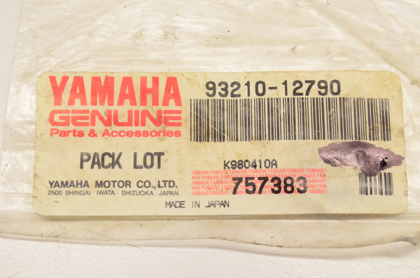 New OEM Yamaha 93210-12790 O-ring NOS