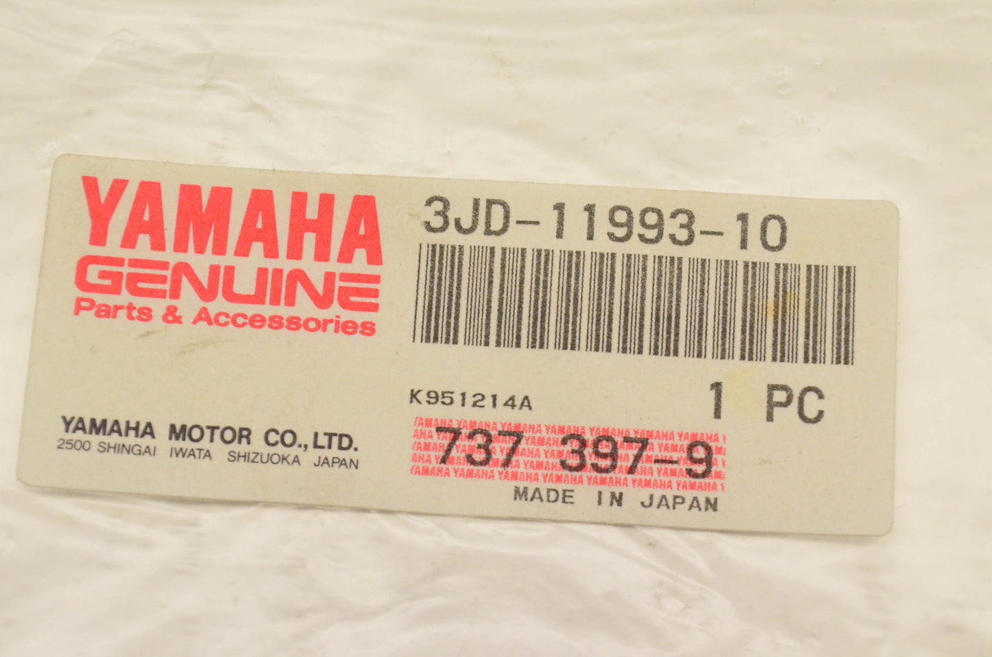 New OEM Yamaha 3JD-11993-10 Valve Cover Gasket Qty 2 NOS