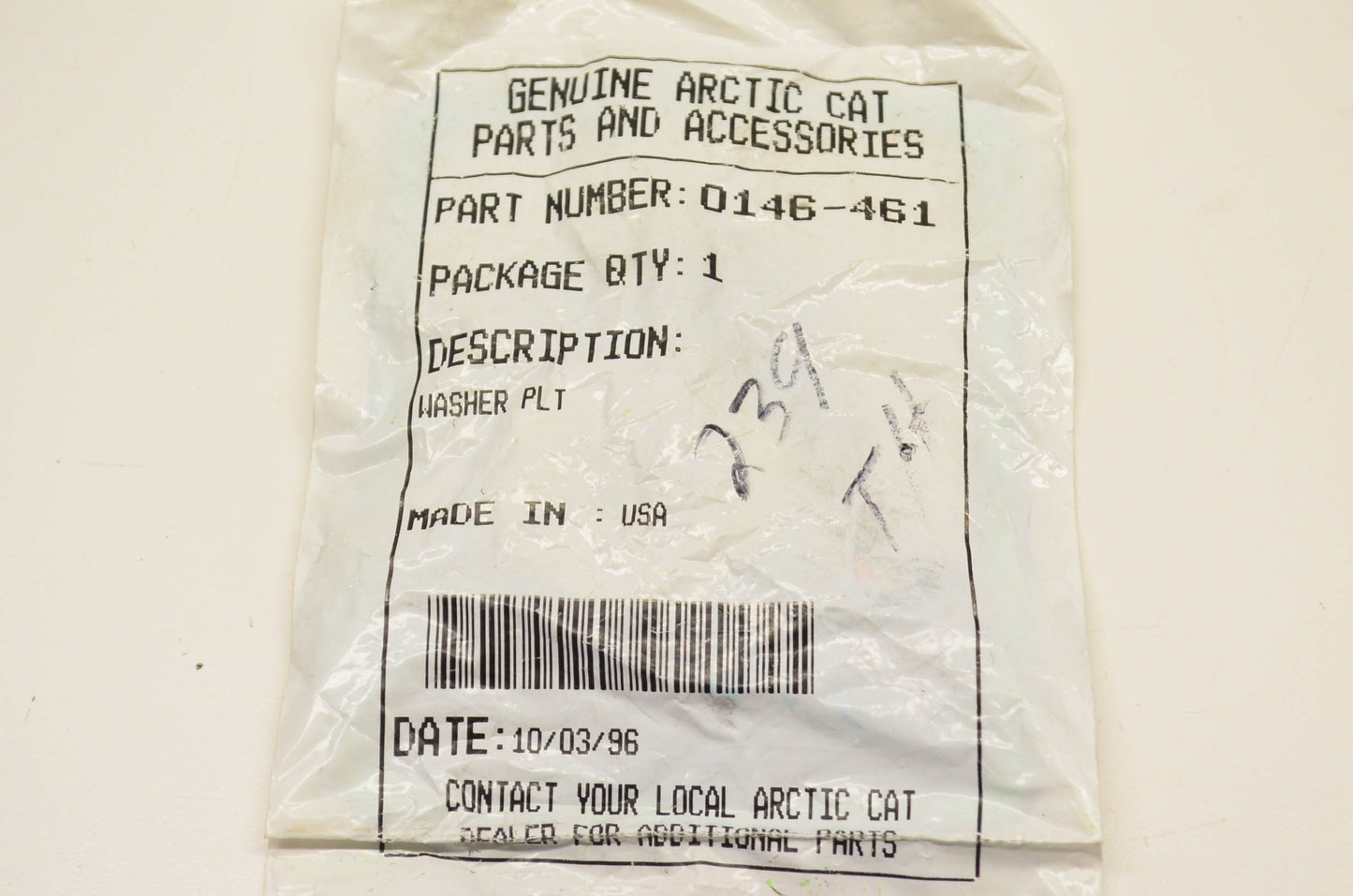New OEM Arctic Cat 0146-461 Washer NOS