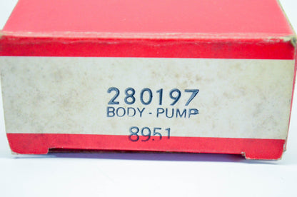 New OEM Briggs & Stratton 280197, 8951 Fuel Pump Body NOS