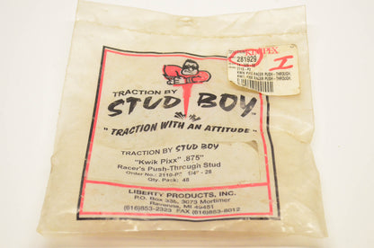 Stud Boy 281929, 14-520-02, 2110-P2 Push Through Studs with Lock Nut Kwik Pixx .875 Inch. Qty 48