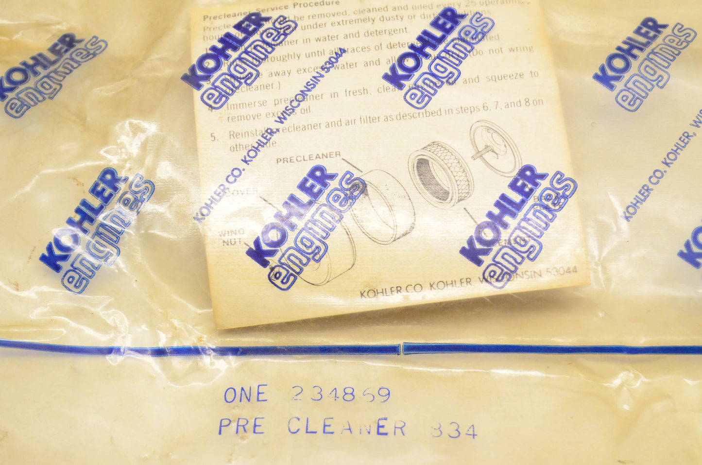 Kohler 234869 Pre Cleaner NOS