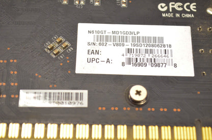 MSI N610GT-MD1GD3/LP GT 610 810 MHz Core 1GB DDR3 VRAM PCI-E 2.0 DirectX 11.