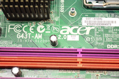 Acer G43T-AM Socket 775 Motherboard and Intel Pentium E5300 2.60GHz Processor