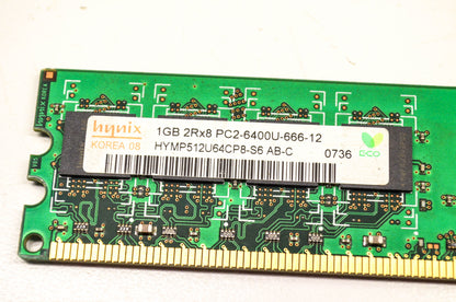 Hynix HYMP512U64CP8-S6, SNPU8622C/1G 1GB RAM 2Rx8 PC2-6400U 666MHz DDR2 DIMM