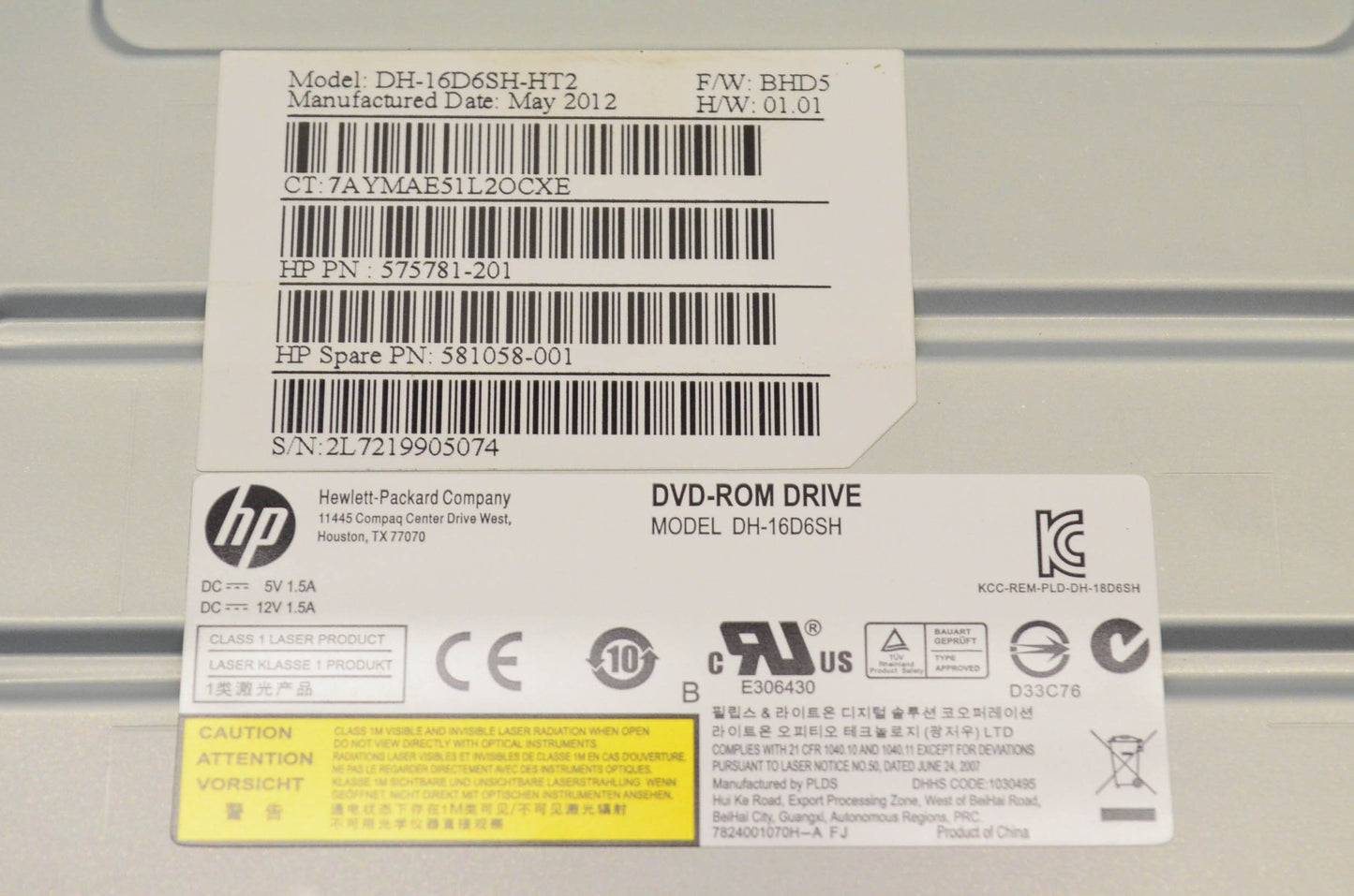 HP DH-16D6SH-HT2, 575781-201 Compaq DVD-R/CD-R SATA Drive