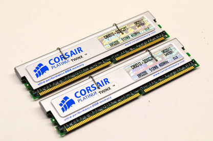 Corsair Platinum PC3200 1GB (2x512MB) CL2 400MHz RAM DDR DIMM Kit