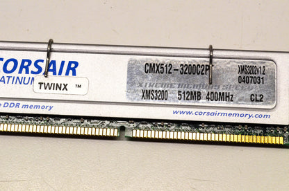 Corsair Platinum PC3200 1GB (2x512MB) CL2 400MHz RAM DDR DIMM Kit