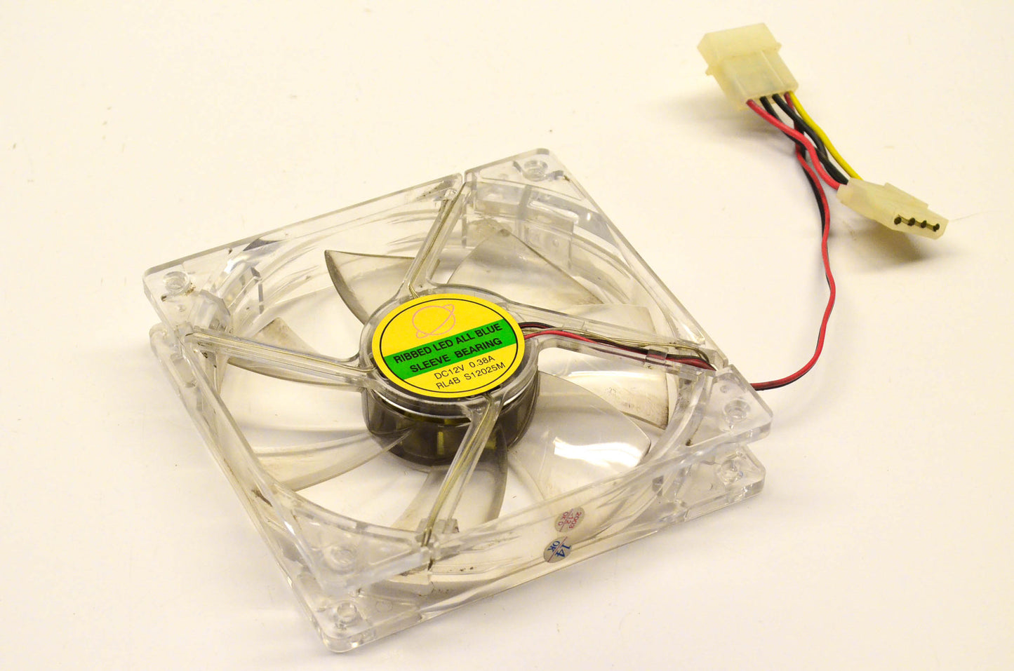 Aftermarket RL4B S12025M Ribbed Blue LED 12 Volt 120mm Molex Fan