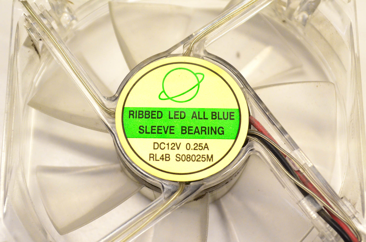 Aftermarket RL4B S08025M Ribbed Blue LED 12 Volt 92mm Molex Fan