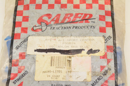 Saber P95B24 Nylon Stud Backer Blue Qty 24 NOS