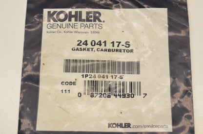 Kohler 24 041 17-S Carburetor Gasket NOS