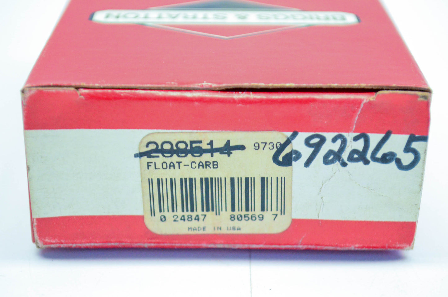 New OEM Briggs & Stratton 298514 Carburetor Float NOS