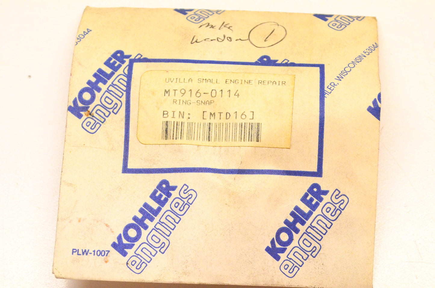 Kohler 916-0114 Snap Ring NOS