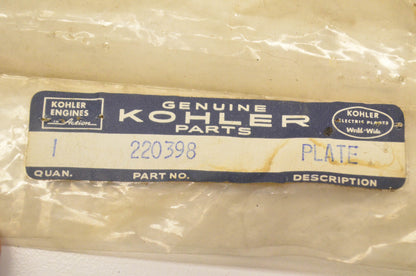 Kohler 220398 Plate NOS