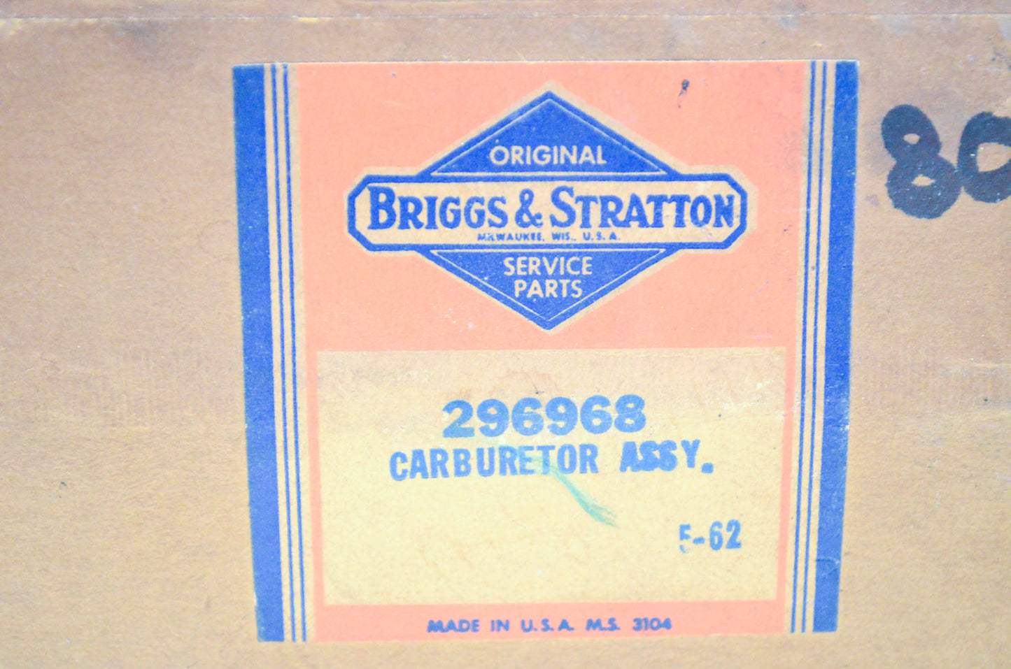 New OEM Briggs & Stratton 296968 Carburetor Assembly NOS