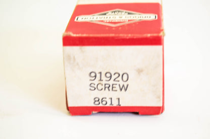 New OEM Briggs & Stratton 91920, BR91920, 8611 Screw NOS
