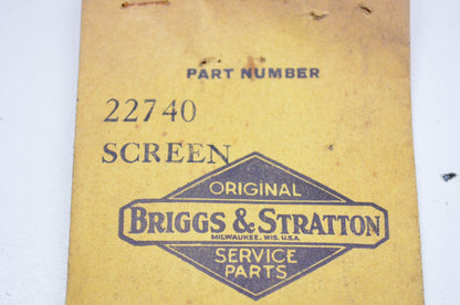 New OEM Briggs & Stratton 22740 Screen Filter NOS