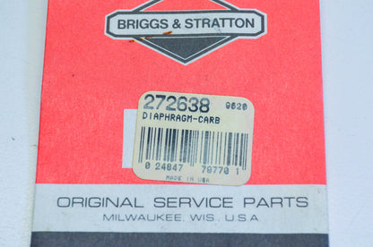 New OEM Briggs & Stratton 272638 Carburetor Diaphragms Qty 2 NOS