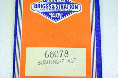 New OEM Briggs & Stratton 66078 Pivot Bushing NOS