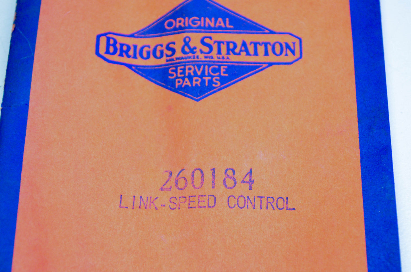 New OEM Briggs & Stratton 260184 Speed Control Link NOS