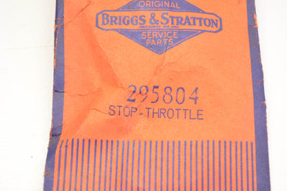 New OEM Briggs & Stratton 295804 Throttle Stop NOS